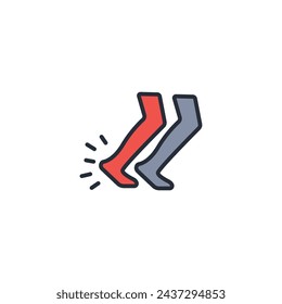 legs icon. vector.Editable stroke.linear style sign for use web design,logo.Symbol illustration.