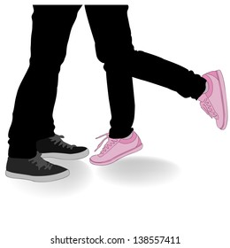  Legs Kissing Lovers  Vector 