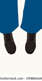 Legs in a modern trendy colors, minimalism art