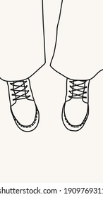 Legs in a modern trendy colors, minimalism art