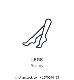Legs outline vector icon. Thin line black legs icon, flat vector simple element illustration from editable beauty concept isolated on white background
