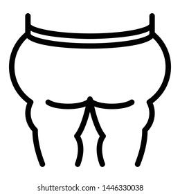 Legs overweight icon. Outline legs overweight vector icon for web design isolated on white background