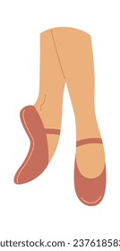 Legs In Pointe Shoes Vector Illustration