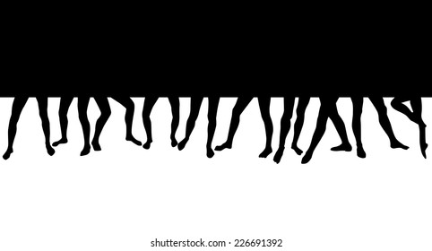 Legs sexy silhouette. Vector 