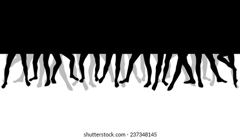 Legs sexy silhouette. Vector 