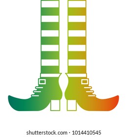 legs and shoes of leprechaun