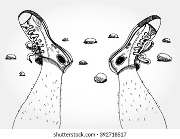 Legs in Sneakers