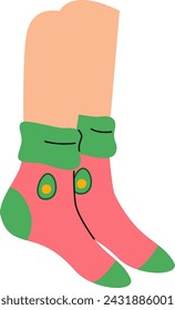 Ilustración vectorial de piernas en calcetines