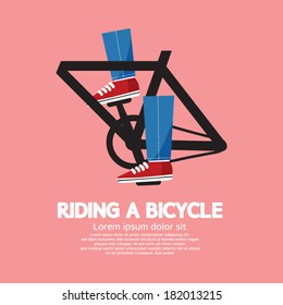 Legs Spin Pedals Vector Illustration