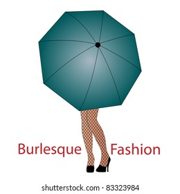Piernas bajo un paraguas - Burlesque