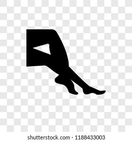 Legs vector icon isolated on transparent background, Legs transparency logo concept