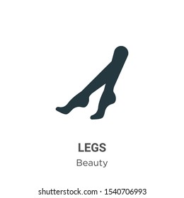 Legs vector icon on white background. Flat vector legs icon symbol sign from modern beauty collection for mobile concept and web apps design.