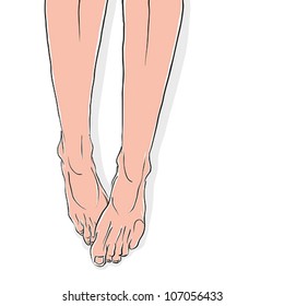 Ilustración vectorial de las piernas.
