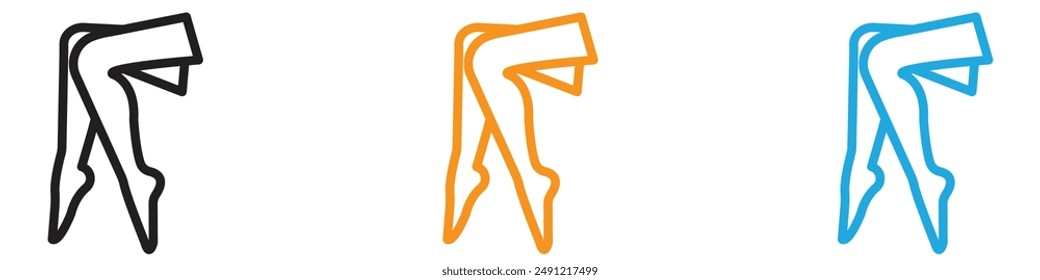 Colección de conjunto de logotipo de Vector de piernas para App de Web ui