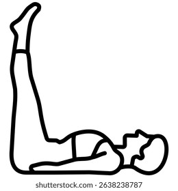 Legs Up The Wall Icon Line Vector Illustration