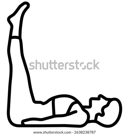 Legs Up The Wall Icon Line Vector Illustration