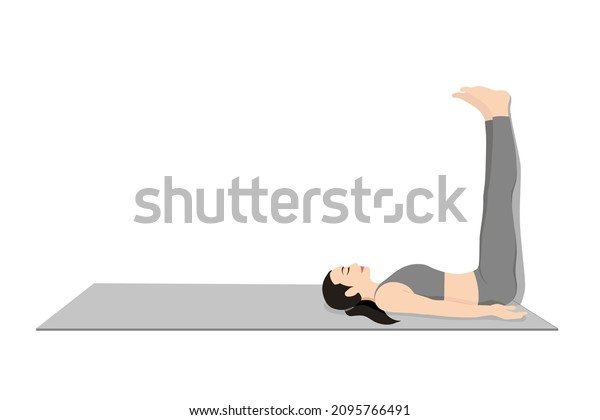 Legs Wall Pose Inverted Pose Beautiful Stock Vector (Royalty Free ...