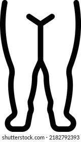 legsVector illustration on a transparent background. Premium quality symbols. Thin line vector icons for concept and graphic design. 
