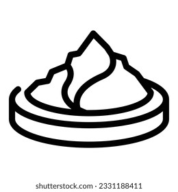 Legume bean icon outline vector. Food sesame. Control peanut