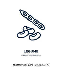 legume icon from agriculture farming and gardening collection. Thin linear legume, food, fresh outline icon isolated on white background. Line vector legume sign, symbol for web and mobile