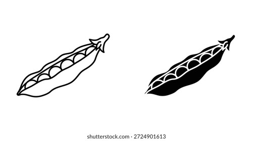 Icono de leguminosa Diseño gráfico. Ilustraciones de icono de Vector
