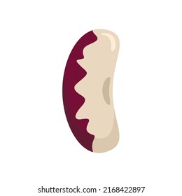 Legume kidney bean icon. Flat illustration of legume kidney bean vector icon isolated on white background