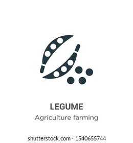 Legume vector icon on white background. Flat vector legume icon symbol sign from modern agriculture farming and gardening collection for mobile concept and web apps design.