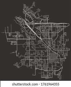 Lehi, Utah, United States–urban map of downtown and suburbs, roads network, background poster