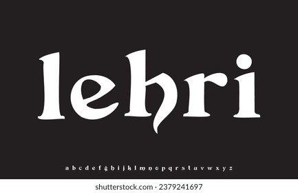 Lehri Minimal font creative modern alphabet. Typography with dot regular and number. minimalist style fonts set. vector illustration