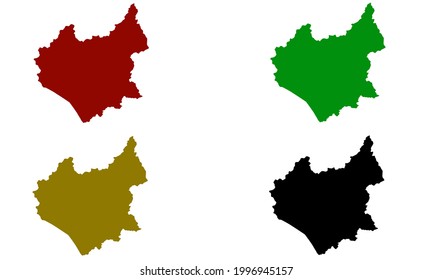 Leicester city map silhouette in the United Kingdom