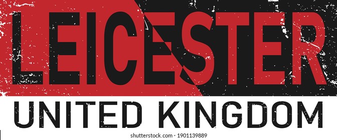 Leicester lettering in original style. European city typographic script font for prints, advertising, identity. Hand drawn touristic art in high quality. Travel and adventure