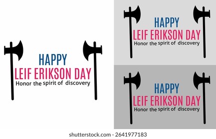 Leif erikson day background, Suitable for greeting cards, posters and appropriate events.