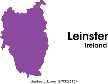 leinster ireland map in vectors