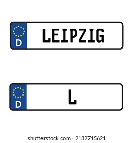 Leipzig Car License Plate - Vehicle registration plates of Germany