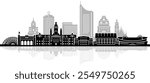 Leipzig Deutschland Sachsen City Skyline Vector