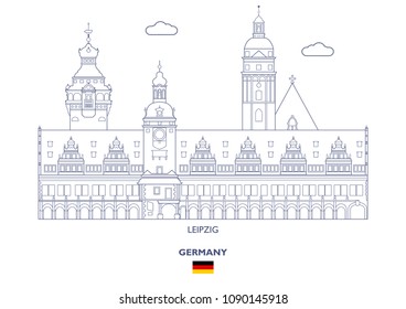 Leipzig Linear City Skyline, Germany
