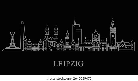 Leipzig Skyline with Minimalist, Architecture, and Germany.