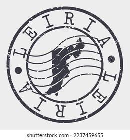Leiria, Portugal Stamp Map Postal. Silhouette. Passport Round Design. Vector Icon. Design Retro Travel National Symbol.