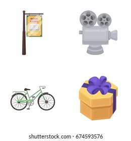 leisure, business, cinematography and other web icon in cartoon style.ribbon, decor, gift, icons in set collection.