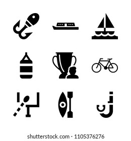 leisure, casting, bahamas and pride icons in Sport vector set. Graphics for web and design