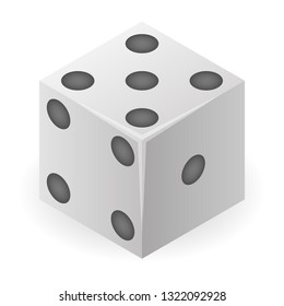 Leisure dice icon. Isometric of leisure dice vector icon for web design isolated on white background