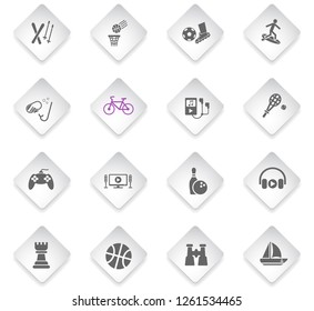 leisure flat rhombus web icons for user interface design