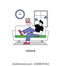 Ilustración del vector de diseño de estilo plano de ocio. Ilustración de acciones