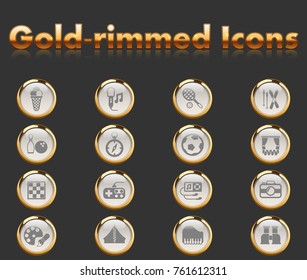 leisure gold-rimmed icons for your creative ideas