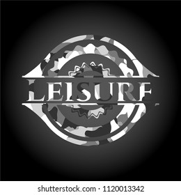 Leisure grey camouflage emblem