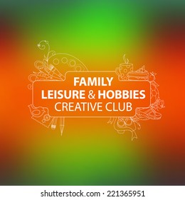 Leisure and Hobbies Vector Design with Copy Space for Custom Text