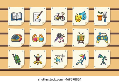 Leisure and hobby icons set,eps10