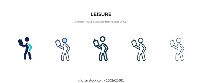 leisure icon in different style vector illustration. two colored and black leisure vector icons designed in filled, outline, line and stroke style can be used for web, mobile, ui