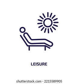 leisure icon from education collection. Thin linear leisure, simple, sport outline icon isolated on white background. Line vector leisure sign, symbol for web and mobile