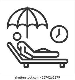 Leisure Icon Vector Illustration Outline